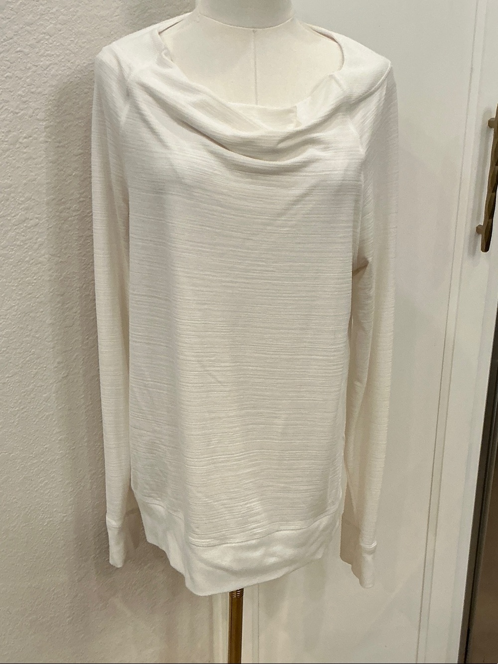 Apana Cream Cowl-Neck Long-Sleeve Sweater